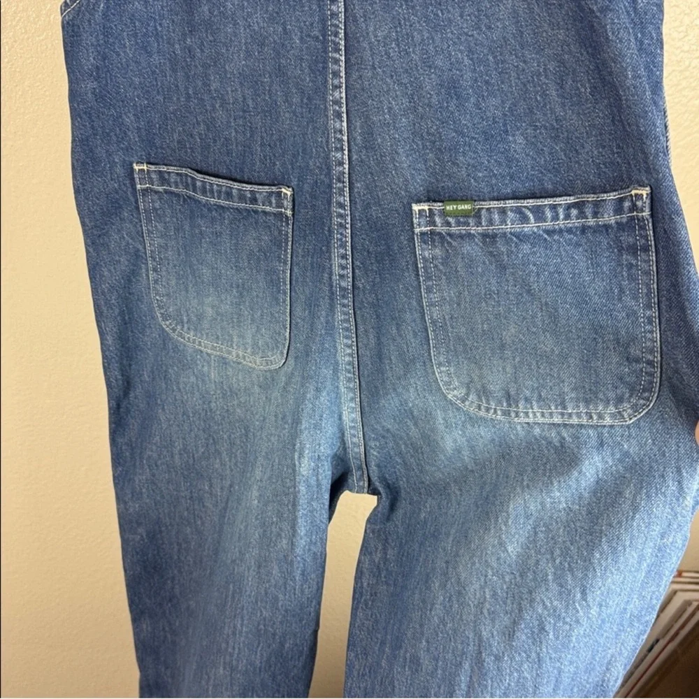 Hey Gang Knee Patch Denim Overalls - Picture 10 of 10